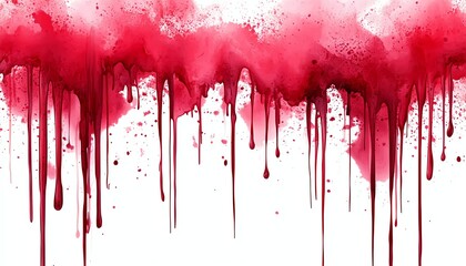 Fototapeta premium red vertical paint splatter vector, clean white background, dripping fluid effect, ink splash aesthetics, high resolution, png transparency style