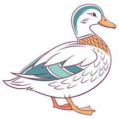 illustration of a duck vector 