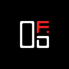 OFD letter logo creative design with vector graphic, OFD simple and modern logo. OFD luxurious alphabet design