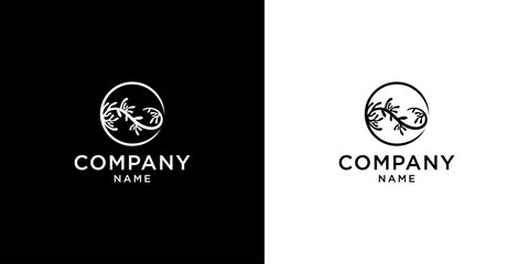 Elegant Floral Circle Logo Design