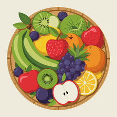 Eco-Friendly Zero-Waste Fruit Platter with Tropical Mix