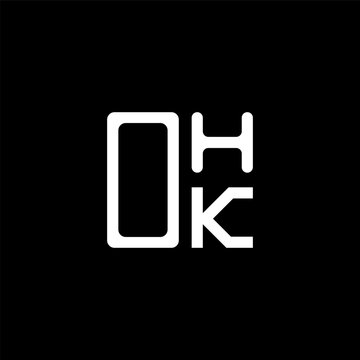 OHK letter logo creative design with vector graphic, OHK simple and modern logo. OHK luxurious alphabet design