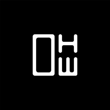 OHW letter logo creative design with vector graphic, OHW simple and modern logo. OHW luxurious alphabet design