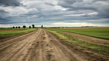 countryside plowed road