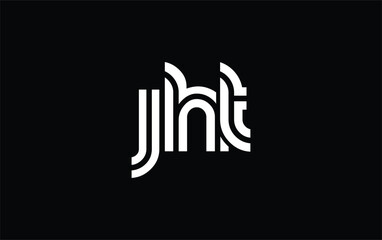 JHT Creative Unique Modern Letter Logo Design. Stylized logo featuring a unique letter design, presenting abstract minimalist aesthetics and modern appeal.