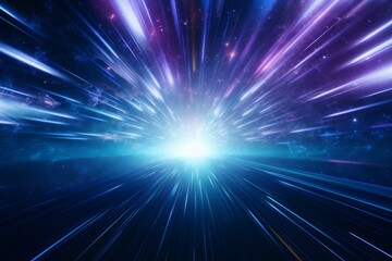 Obraz premium Visualization of a hyperspace space warp speed