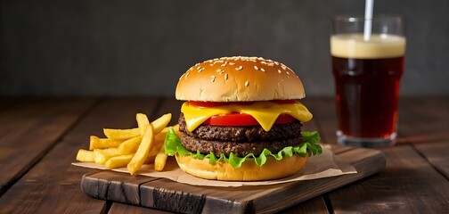 hamburger and cola