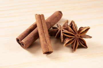 シナモン・八角　スパイスイメージ