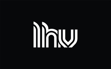 LHV Creative Unique Modern Letter Logo Design. Stylized logo featuring a unique letter design, presenting abstract minimalist aesthetics and modern appeal. © Mahamud