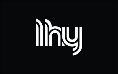 LHY Creative Unique Modern Letter Logo Design. Stylized logo featuring a unique letter design, presenting abstract minimalist aesthetics and modern appeal.