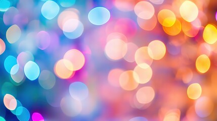 Fototapeta premium Vibrant concert stage with colorful lights and abstract bokeh, capturing the essence of dynamic energy and atmosphere. 