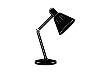 lamp silhouette vector illustration on white background