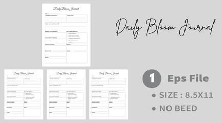 Bloom Journal, Daily Bloom Journal, daily Journal, KDP Interior, 
