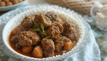beef stew with potatoes and onions