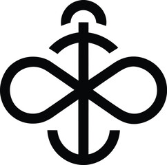 Leviathan Cross Silhouette Vector