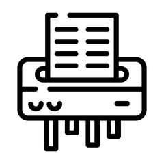 paper shredder Line Icon