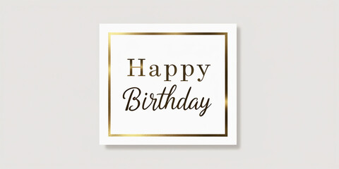 Minimalist Gold Foil Happy Birthday Card | Classy Printable Greeting Card | Instant Download