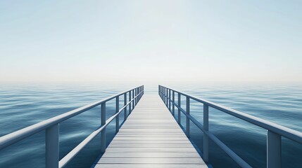Obraz premium Serene pier extending into calm ocean