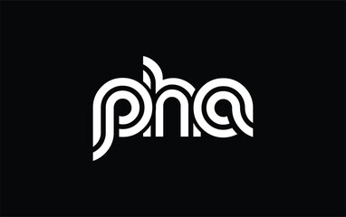Obraz premium PHA Creative Unique Modern Letter Logo Design. Stylized logo featuring a unique letter design, presenting abstract minimalist aesthetics and modern appeal.