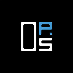 OPS letter logo creative design with vector graphic, OPS simple and modern logo. OPS luxurious alphabet design