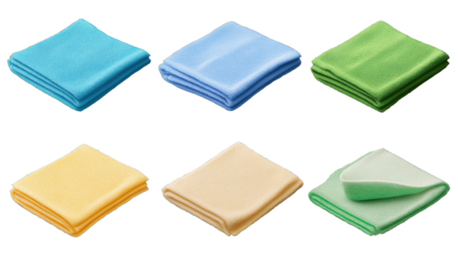 Yellow sticky memo pad with blank blue notes, an isolated office reminder