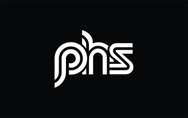 Obraz premium PHS Creative Unique Modern Letter Logo Design. Stylized logo featuring a unique letter design, presenting abstract minimalist aesthetics and modern appeal.