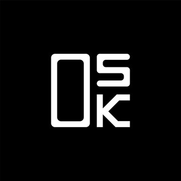 OSK letter logo creative design with vector graphic, OSK simple and modern logo. OSK luxurious alphabet design