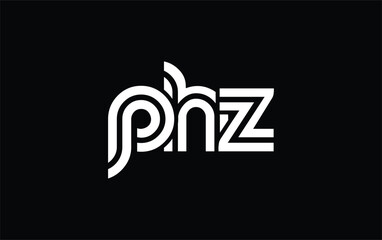 PHZ Creative Unique Modern Letter Logo Design. Stylized logo featuring a unique letter design, presenting abstract minimalist aesthetics and modern appeal.