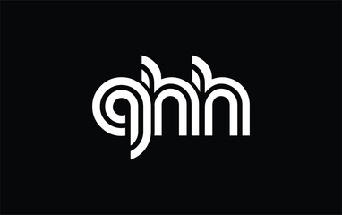 QHH Creative Unique Modern Letter Logo Design. Stylized logo featuring a unique letter design, presenting abstract minimalist aesthetics and modern appeal.