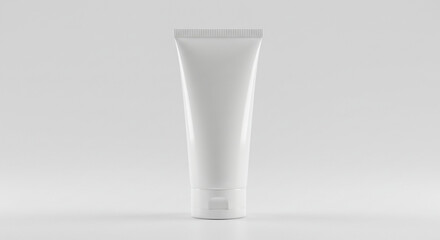 Clean white cosmetic tube mockup perfect for branding minimalist design studio shot on neutral