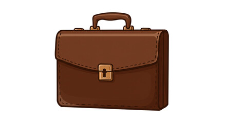 Classic brown leather briefcase professional business bag elegant design vintage style simple