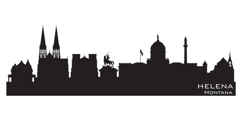 Helena Montana city skyline vector silhouette