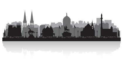 Helena Montana city skyline vector silhouette