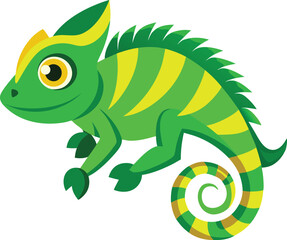 Chameleon changing color