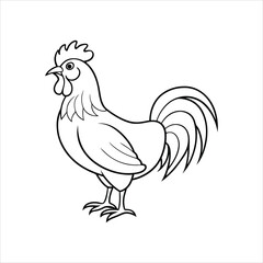 Rooster silhouette vector