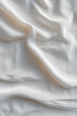 Crumpled White Paper Texture Abstract Background Soft Fabric Lighting Shadows Minimalist Design