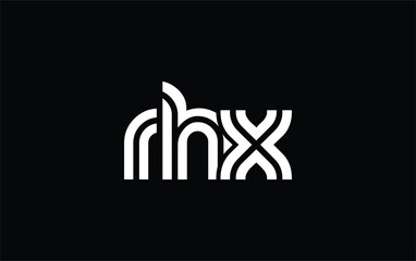 RHX Creative Unique Modern Letter Logo Design. Stylized logo featuring a unique letter design, presenting abstract minimalist aesthetics and modern appeal.