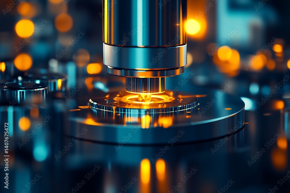 Leinwandbilder intricate machinery focusing on a highlighted component representing latest advancements in technolo