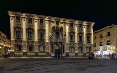 The Fountain of Elephant on the Cathedral Square in Catania, Sicily