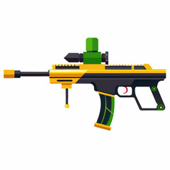 High Velocity Paintball Rifle with Extended Tank Design