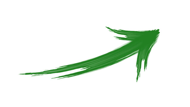 Illustration gr&uuml;ner Pfeil als png mit transparentem Hintergrund