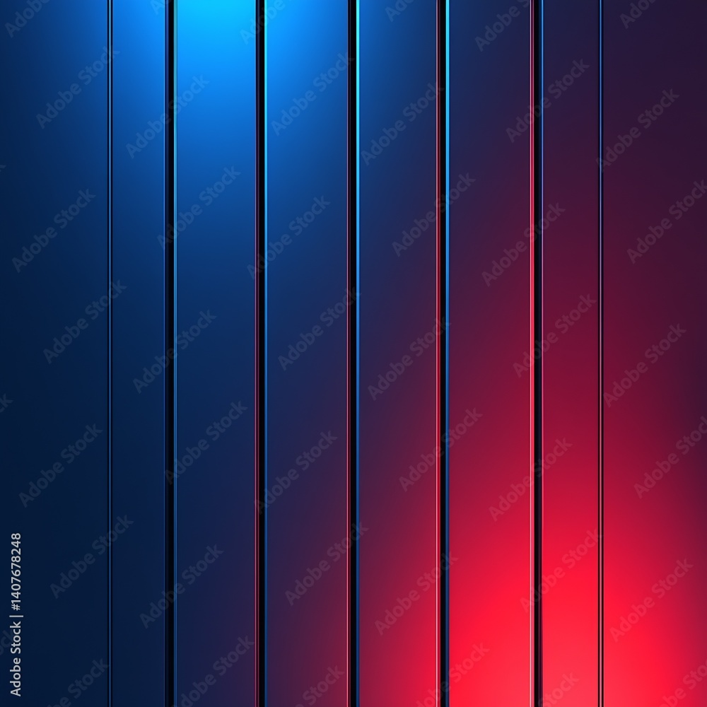 Aufkleber stylish modern background showcasing a series of vertical panels in contrasting blue and red tones :