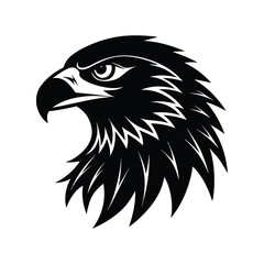 Obraz premium Eagle Head Silhouette Minimalist Design