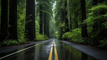 Obraz premium slick redwood road