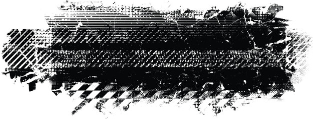 Fototapeta premium Grunge textured banner with rough edges. Speckled texture. Overlay grunge texture . Simply place texture over any object to create grunge effect . Banner with scratched surface for your design. 
