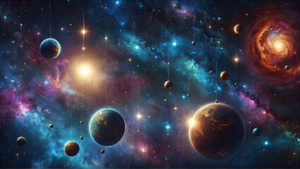 planets in the galaxy with the stars, Generative AI