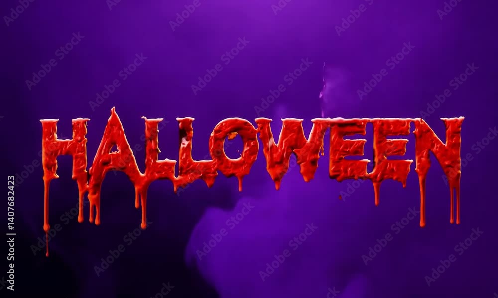Poster halloween text in spooky sharp-edged font with dark and eerie vibe made with generative ai technolog