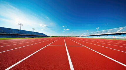 stadium red white blue lines