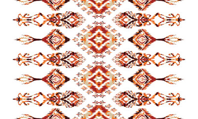 Motifs Ikat floral paisley embroidery floral. ikat ethnic Saree Sarong oriental pattern traditional.Ikat embroidery style abstract embroidery design for background,fabric,wrapping,clothing,wallpaper.