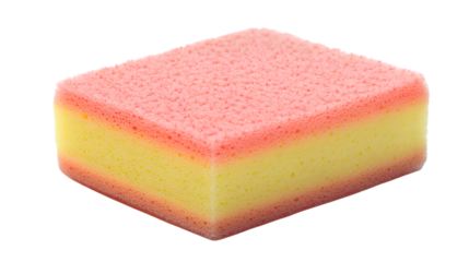Professional Dishwashing Sponge Isolated on White Background for Household Cleaning Supplies